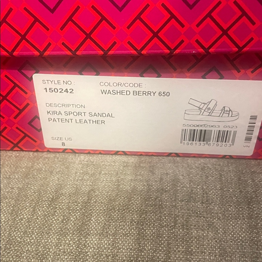 Tory Burch Kira Sport Sandal in Washed Berry